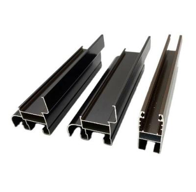 China Porte de polímero tipo 6063-T5 Cuadro de aluminio Perfiles de gabinete de cocina de aluminio personalizados en venta