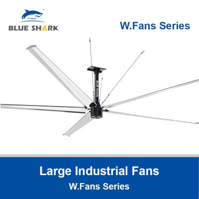 Chine Ventilateurs de plafond HVLS pour entrepôt, ventilateurs de plafond industriels pour usine, ventilateurs W. à vendre