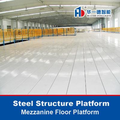 China Cremalheira do armazenamento do armazém da plataforma do assoalho de mezanino da plataforma da construção de aço à venda