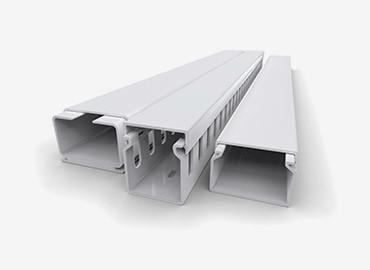 China PVC CABLE CONDUIT CHANNEL MAKING MACHINE WITH PLC TOUCH SCREEN CONTROL for sale