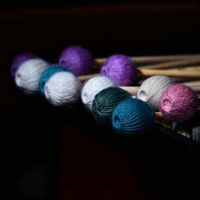 China American Hickory or Canadian Maple HUN Soft/Medium/Hard Vibraphone /Marimba Mallets with Lacquered Hickory or Maple Shafts for sale