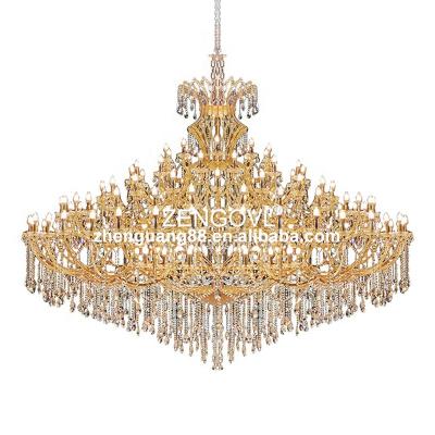 China ZENGOVL Traditional Custom Large Hotel Chandelier Large Luxury Hotel Lobby Chandelier Wedding Crystal Chandelier for sale
