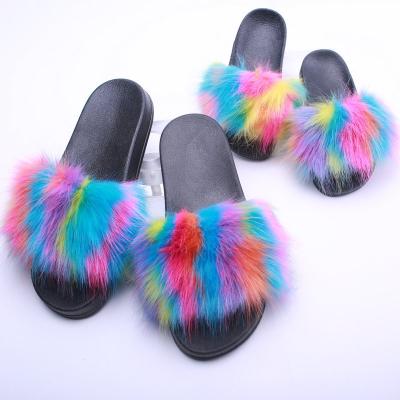 China Wholesale Price Luxury Women's Fur Mule Brand Designer Anti-slippery Home Fur Slippers Slippers Slippers For Women for sale