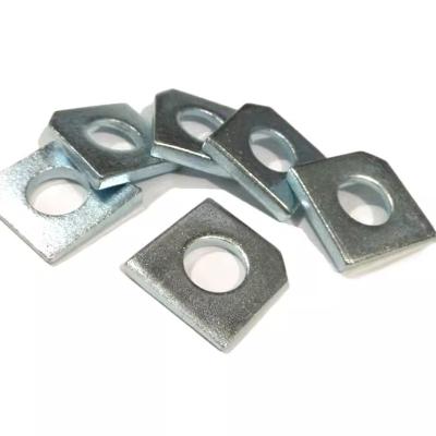 China Enlarged Thickened Square Washer Zinc plating Blue Square washersquare flat washer with M8 M10 M12 M30 DIN436 for sale