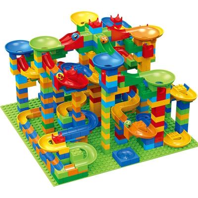 China Construction Toy Wholesale price Maze Ball Funnel kids building blocks Set Puzzle Race Track plastic safety DIY Educational building blocks toys for sale