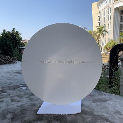 China circle background wedding hall party decoration event stage flower wall photography backdrop display pedestal stand(MWBD-001) for sale