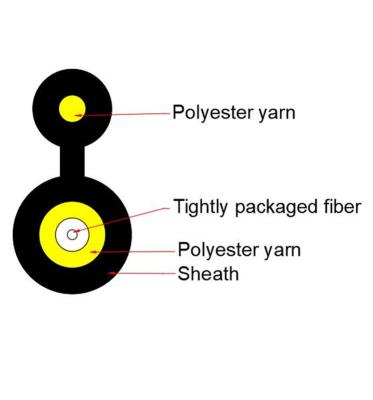 China Figura 8 HDPE de FTTH FTTX do cabo do cabo pendente 1Core Mini Aerial Outdoor Fiber Optic à venda