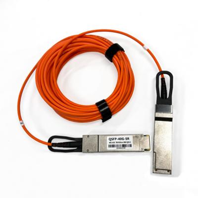 中国 40Gbps QSFP+ AOC アクティブ オプティカルケーブル マルチモード OM2 1m 3m 5m 7m SFPケーブル 短距離 販売のため