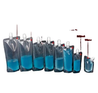 China Custom Transparent Moisture Proof Stand Up Plastic Beverage Package Pouch With Spout for sale