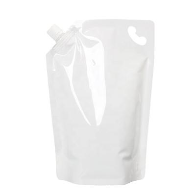 China 210x310+60mm Moisture Proof 2000ml 2L Shinny White Doypack Spout Pouch Bag For Wine for sale
