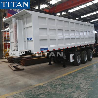 Cina China low price 30CBM tipper trailer 3 axle 70 ton dump trailer end dump trailer in vendita