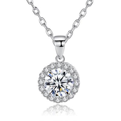 China CLASSIC Logo American Diamond Necklace Sets Diamond Necklace Retro Crystal Pendant Custom Necklace for Women for sale