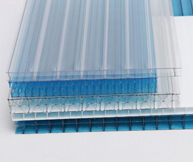 China Grueso hueco azul transparente de la hoja del policarbonato del panal diverso para el invernadero en venta