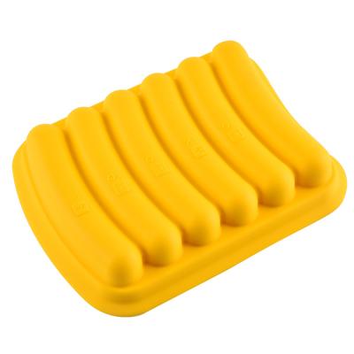 China Factory Sale Sausage Easy Release Stocked Cooking Hot Dog Tray Silicone Mold for sale