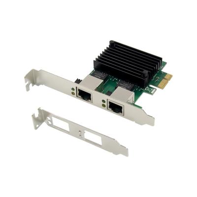 China Sunweit Desktop New Product Dual RJ45 2.5G High Speed PCIe x1 Ethernet Networking Card RTL8125 for sale
