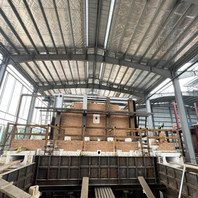 China 80Tpd glazen smeltoven vuurvaste materialen Productielijn voor glas Te koop
