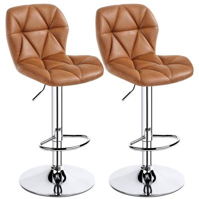 China Los modernos taburetes giratorios de bar de cuero de PU de ALINUNU para muebles de bar y restaurantes en venta