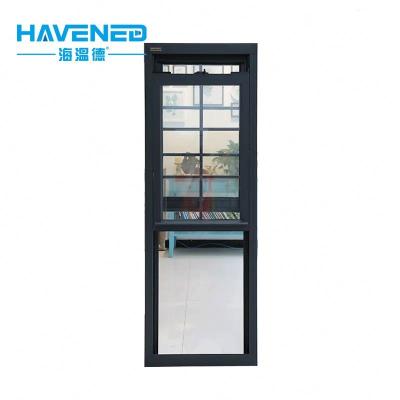 China Latest Design Double Screen Folding Aluminum Sliding Windows Glazed Hanging Windows for sale