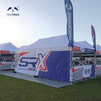 China Easy to set up Top-Rated Sellers Factory Direct Sales 4MX8M Hexagonal Aluminum advertising equipment Pop Up Tents show tents for events for sale