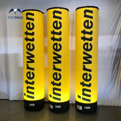 China Portable 2023 hot sale Custom inflatable air column TPU inside led inflatable column windproof inflatable light columns for sport event for sale