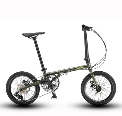 China 2021 New Arrival Aluminum Alloy 16 Inch 9 Speed Multifunctional High Quality Folding Bicycle for sale