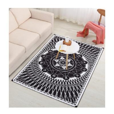 China Modern Waterproof Geometric Carpet 3D Digital Printed Living Room Rug for sale