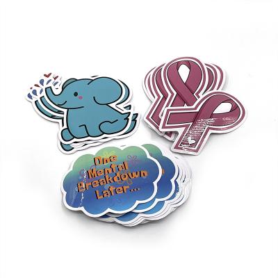 China Waterproof Wholesale Hot Sale Amazon Vinyl Custom Cute Die Cut Cartoon Logo Adhesive Stickers for sale
