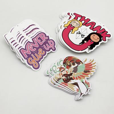 China Logo Accept Sticker Set Pack Custom Eco-Friendly Waterproof Custom Design Waterproof Decorative Die-Cut Adhesive Stickers for sale