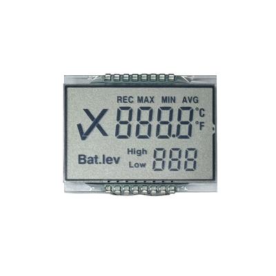 China TN Positive Reflective Monochrome Black Digits Custom Segment LCD Display for sale