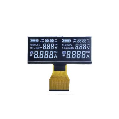 China VA LCD Display White Segments Black Background 5V FPC Connect for sale