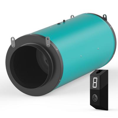 China Hotels Fast Sipping 12 Inch 1639 CFM Inline Silenced Duct Fan With Speed Controller For Hydroponics for sale