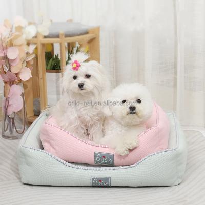 China Wholesale Cat Canvas Beds Cold Feeling Fabric Travel Polyester Look Beds For Homemade Cats for sale