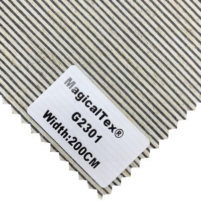 China Grey Cream Waterproof Polyester Roller Blind Fabric 140gsm for sale