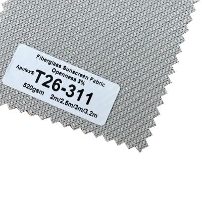 China 42% Fiberglass 58% PVC Coated Glass Fiber Fabric 520gsm Sun Blocking for sale