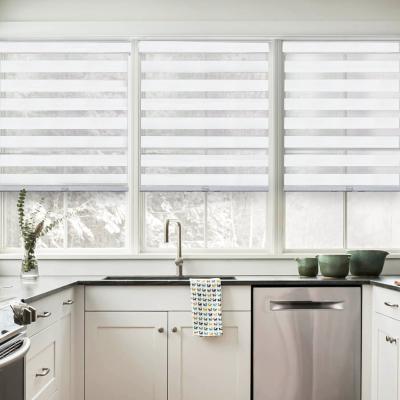 China 100% Polyester Semi Window Blackout Jacquard Zebra Replacement Fabric Roller Blinds Shades Shutters Sunscreen Zebra Fabric for sale