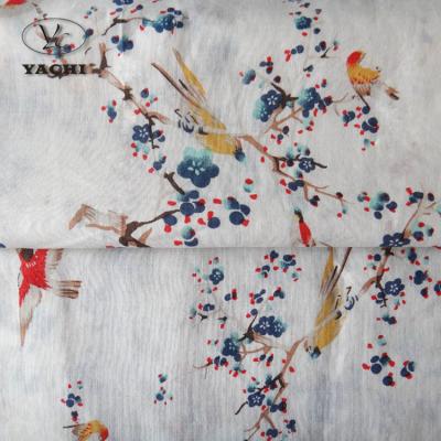 China High Quality Printing Fabric China 100% Cotton Printed Fabric With Plum Blossom for sale
