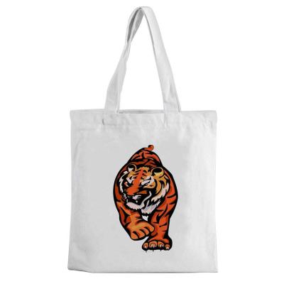 China Wholesale Reusable Colorful Custom Printing Canvas Handle 100% Cotton Canvas Promotional Tote Bag for sale