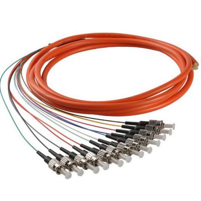 Chine Paquet coloré de 12 noyaux du tresse 62.5/125 optiques de fibre multimode de ST/UPC à vendre
