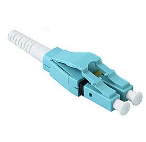 China LC OM3 Duplex Uniboot Fiber Optic Connector RohS Material,aqua color for sale