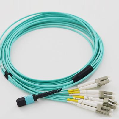 Κίνα Ξεμπλοκάρισμα mpo-LC 2.0mm fanout καλώδιο 8 πυρήνες OM3 σκοινιού μπαλωμάτων MPO κορμών προς πώληση