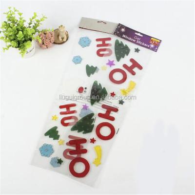 China Jelly Stickers Decorative Christmas Gift Decorative Waterproof Window Sticker Promotional Sticker for sale