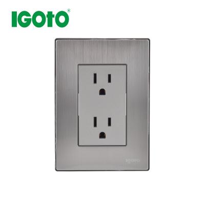 China NOM Residential/Multi-Purpose RETIE IEC Peru Ecuador Colombia Chile Bolivia Stainless Steel Wall Lamp Switch Socket Metal Plate Factory for sale