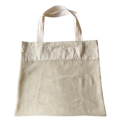 China Handled Custom Design Eco Friendly Reusable Cotton Mesh Shopping Bags For Fruits And Vegetables for sale
