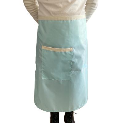 China Polyester Customized Design Polyester Waist Aprons For Bistro Waterproof Half Apron For Cafe for sale