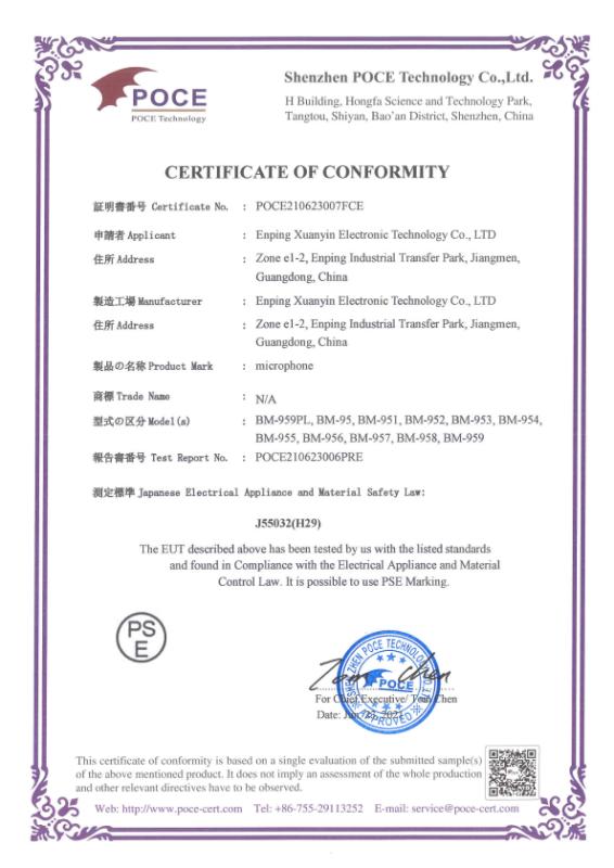 PSE - Enping Xuanyin Electronic Technology Co., Ltd.