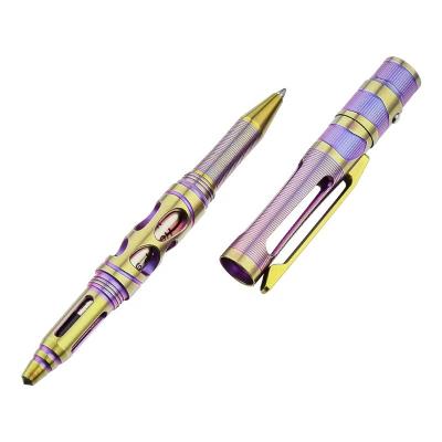 China office & Titanium Self-defense Multifunctional Portable Small Artifact EDC Flashlight School Pen TC4 Alloy Window Broken Car LED for sale