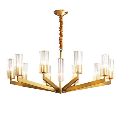 China Contemporary High Quality Ring Lamp Body 8/12/16 Circular Indoor Lighting Brass Lampshade Chandelier LED Brass Pendant Lamp for sale