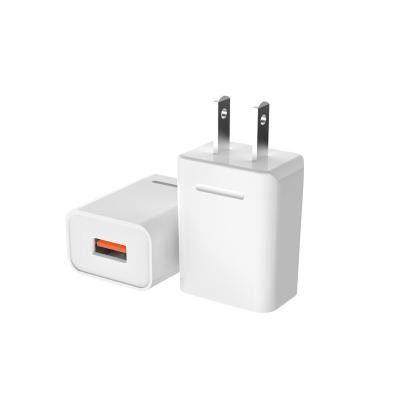 China Universal Hot Selling Smart Mobile Phone Charger QC18W Wall Charger USB Fast Charging Head for sale