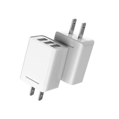 China Universal Mobile Phone Charger 5V 3.1A 3 Port Wall Charger Hot Selling Smart USB Charging Head for sale