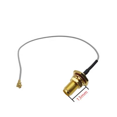 China U.Fl para impermeabilizar los conectores hembra de IP67 SMA con 13m m roscan el cable coaxial del RF en venta